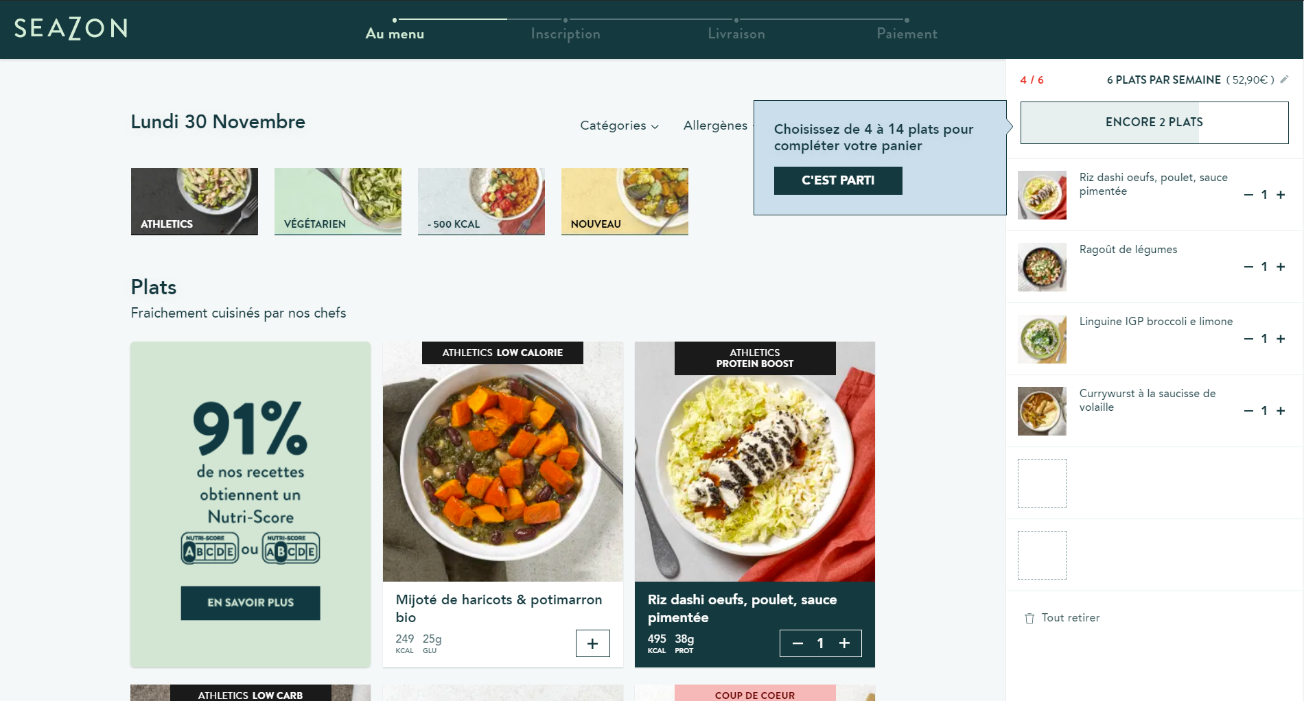 Use case Seazon — capture interface